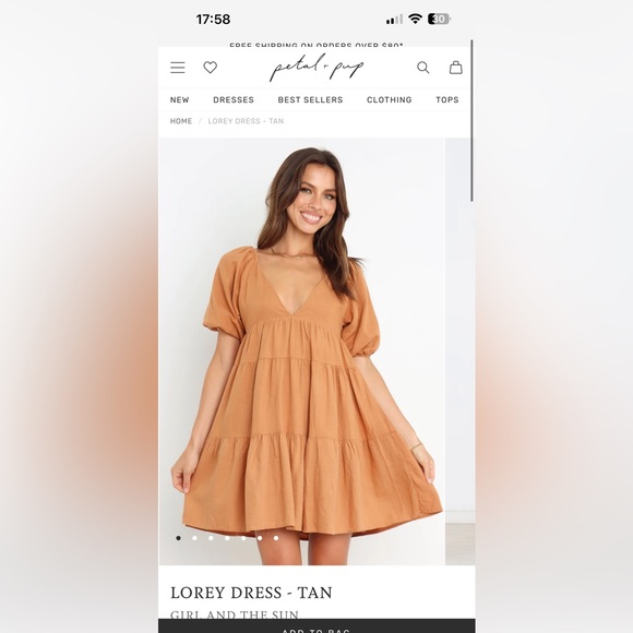 NWT Petal and Pup Flowy Shirt Dress XL Orange - Picture 2 of 2